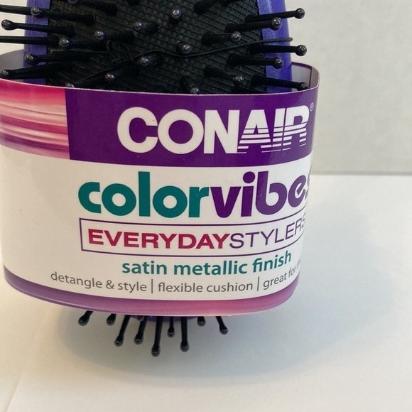 Conair Color Vibes Purple Hair Brush Everyday Stylers NWT - Picture 4 of 9